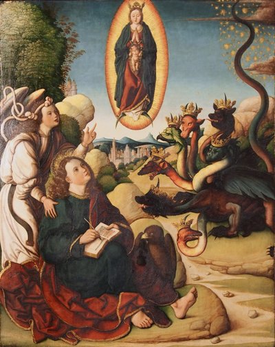 Saint John on Patmos by Luis Fernández García